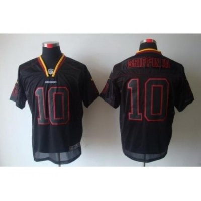 Nike Washington Redskins 10 Robert Griffin III Black Elite Lights Out NFL Jersey