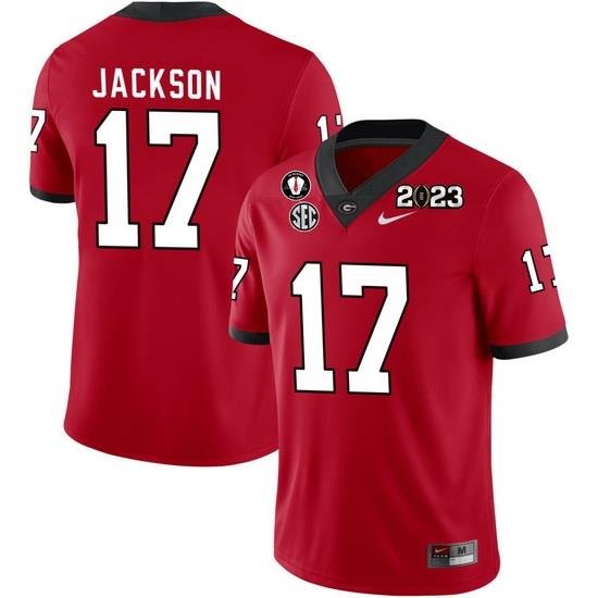 Men #17 Dan Jackson Georgia Bulldogs 2022-23 CTP National Championship Football Jerseys