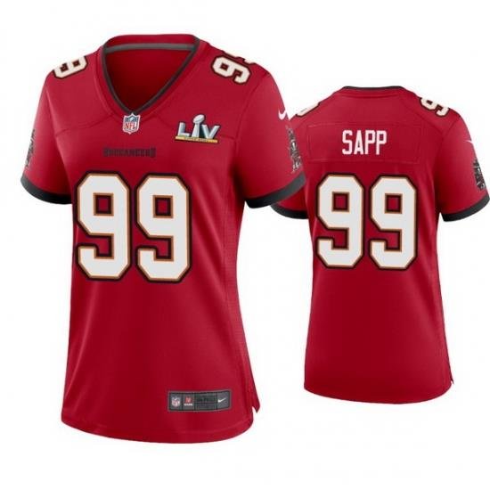 Women Warren Sapp Buccaneers Red Super Bowl Lv Game Jersey