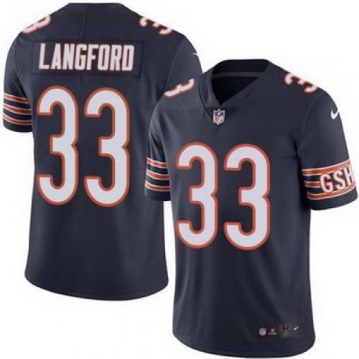 Nike Bears #33 Jeremy Langford Navy Blue Team Color Mens Stitched NFL Vapor Untouchable Limited Jersey