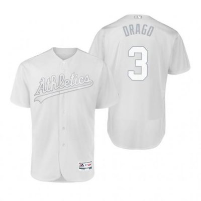 Oakland Athletics Dustin Garneau Drago White 2019 Players Weekend MLB Jersey