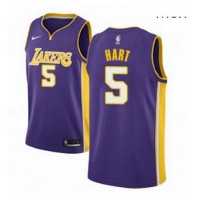 Mens Nike Los Angeles Lakers 5 Josh Hart Authentic Purple NBA Jersey Icon Edition