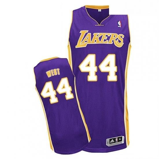 Youth Adidas Los Angeles Lakers 44 Jerry West Authentic Purple Road NBA Jersey