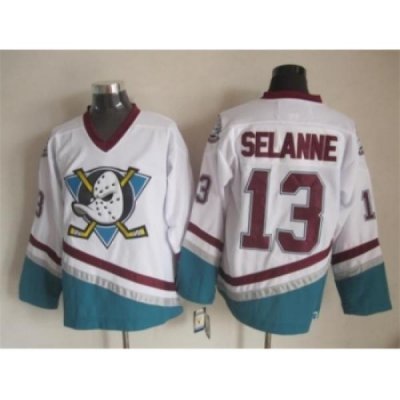 NHL Anaheim Ducks #13 Selanne white jerseys restore ancient ways