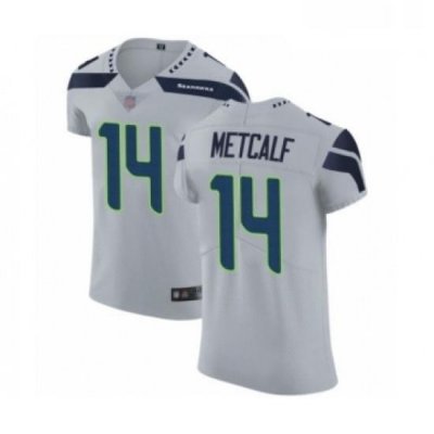 Mens Seattle SeahaWks 14 DK Metcalf Grey Alternate Vapor Untouchable Elite Player Football Jersey