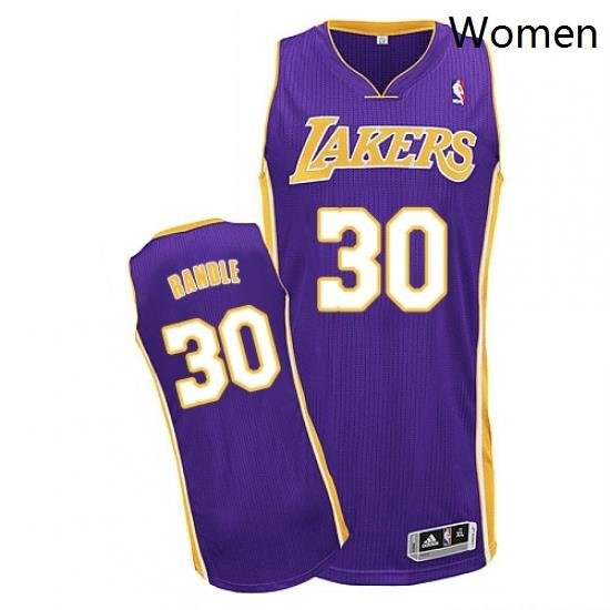 Womens Adidas Los Angeles Lakers 30 Julius Randle Authentic Purple Road NBA Jersey