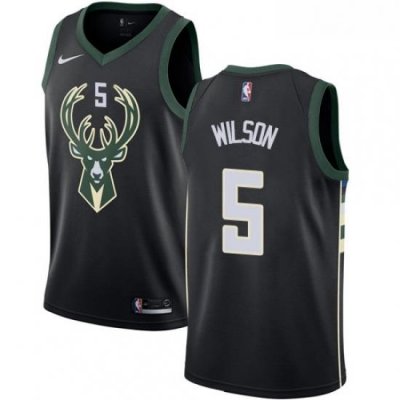 Youth Nike Milwaukee Bucks 5 D J Wilson Swingman Black Alternate NBA Jersey Statement Edition