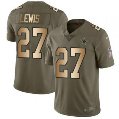 Nike Cowboys #27 Jourdan Lewis Olive Youth Gold 2017 Salute to Service NFL Limited Jersey