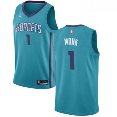 Womens Nike Jordan Charlotte Hornets 1 Malik Monk Authentic Teal NBA Jersey Icon Edition