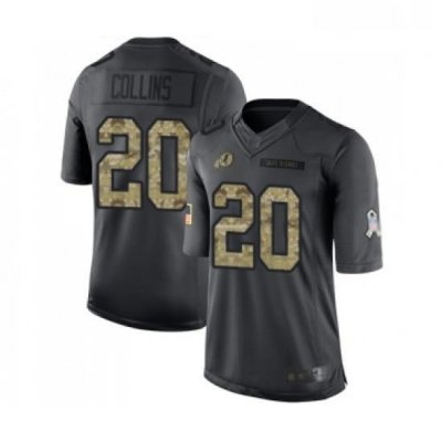 Mens Washington Redskins 20 Landon Collins Limited Black 2016 Salute to Service Football Jersey