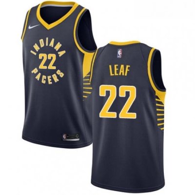 Youth Nike Indiana Pacers 22 T J Leaf Authentic Navy Blue Road NBA Jersey Icon Edition