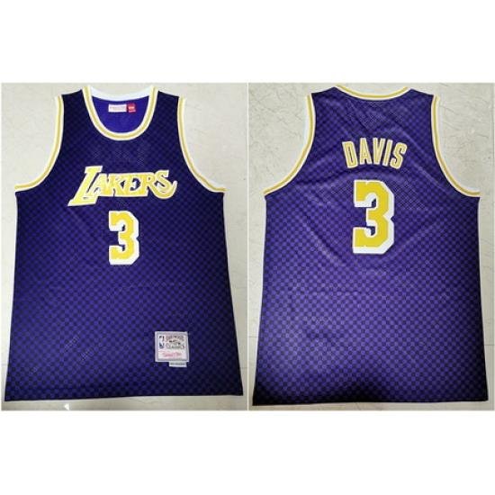 Lakers 3 Anthony Davis Purple Hardwood Classics Swingman Jersey