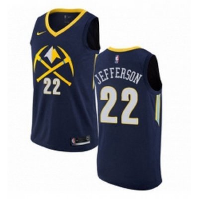 Womens Nike Denver Nuggets 22 Richard Jefferson Swingman Navy Blue NBA Jersey City Edition