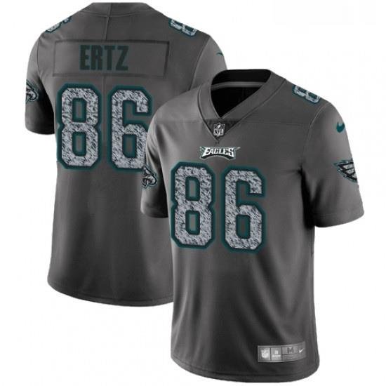 Mens Nike Philadelphia Eagles 86 Zach Ertz Gray Static Vapor Untouchable Limited NFL Jersey