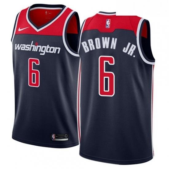 Youth Nike Washington Wizards 6 Troy Brown Jr Swingman Navy Blue NBA Jersey Statement Edition