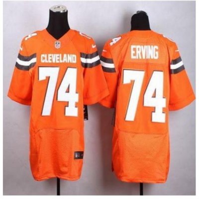 New Cleveland Browns #74 Cameron Erving Orange Alternate Men Stitched NFL New Elite Jersey