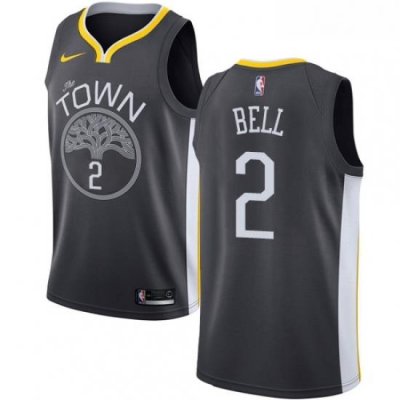 Womens Nike Golden State Warriors 2 Jordan Bell Swingman Black Alternate NBA Jersey Statement Edition