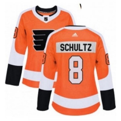 Womens Adidas Philadelphia Flyers 8 Dave Schultz Premier Orange Home NHL Jersey