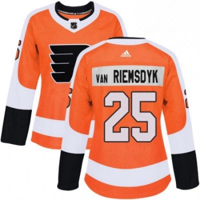 Womens Adidas Philadelphia Flyers 25 James Van Riemsdyk Premier Orange Home NHL Jersey