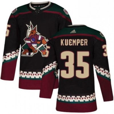 Youth Adidas Arizona Coyotes 35 Darcy Kuemper Premier Black Alternate NHL Jersey