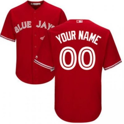 Men Women Youth All Size Toronto Blue Jays Cool Base Custom Jersey Red