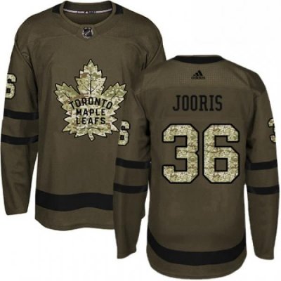 Youth Adidas Toronto Maple Leafs 36 Josh Jooris Authentic Green Salute to Service NHL Jersey