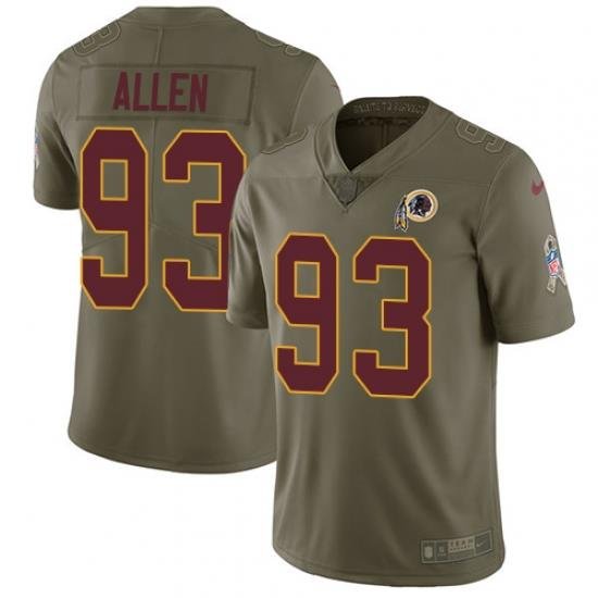 Nike Redskins #93 Jonathan Allen Olive Youth Stitched NFL Limited 2017 Salute to Service Jersey