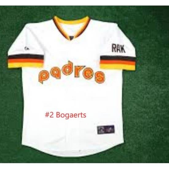 Men San Diego Padres 2 Xander Bogaerts CooperstoWn Collection White Baseball Jersey