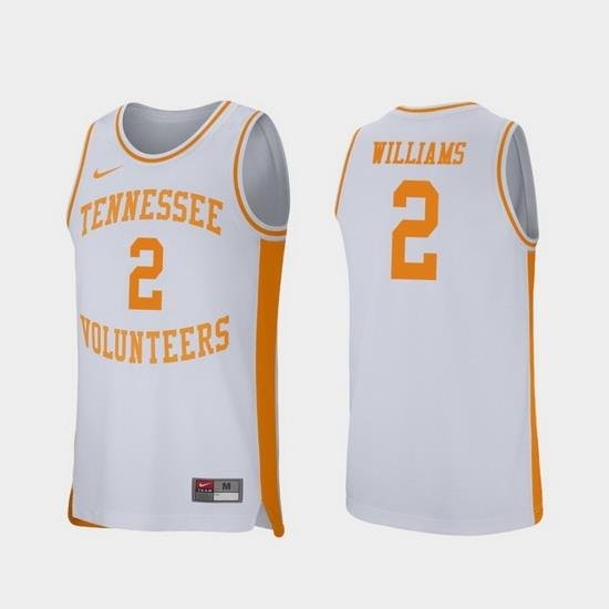 Men Tennessee Volunteers Grant Williams White Retro Performance College Basketball Jersey