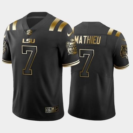 LSU Tiger Tyrann Mathieu Black Golden Edition Men'S Jersey