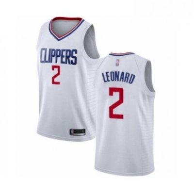 Womens Los Angeles Clippers 2 Kawhi Leonard Authentic White Basketball Jersey Association Edition