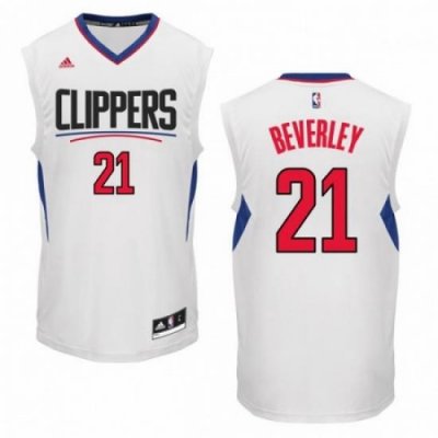 Mens Adidas Los Angeles Clippers 21 Patrick Beverley Swingman White Home NBA Jersey