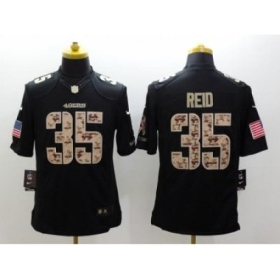 Nike San Francisco 49ers 35 Eric Reid black Limited Salute to Service NFL Jersey