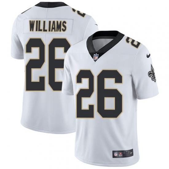 Mens Nike New Orleans Saints 26 P. J. Williams White Vapor Untouchable Limited Player NFL Jersey