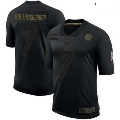 Youth Pittsburgh Steelers Ben Roethlisberger Black Limited 2020 Salute To Service Jersey