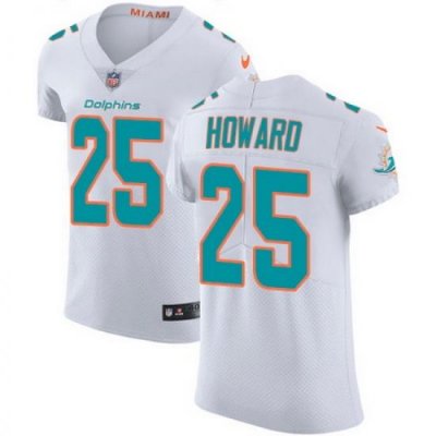 Nike Dolphins #25 Xavien Howard White Mens Stitched NFL Vapor Untouchable Elite Jersey