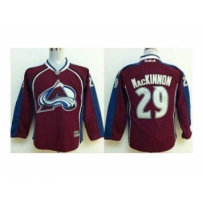 Youth NHL Jerseys Colorado Avalanche #29 Mackinnon red