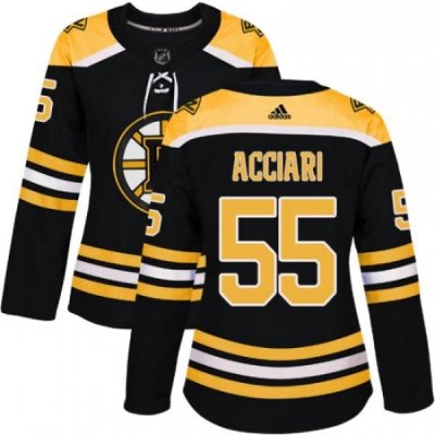 Womens Adidas Boston Bruins 55 Noel Acciari Authentic Black Home NHL Jersey