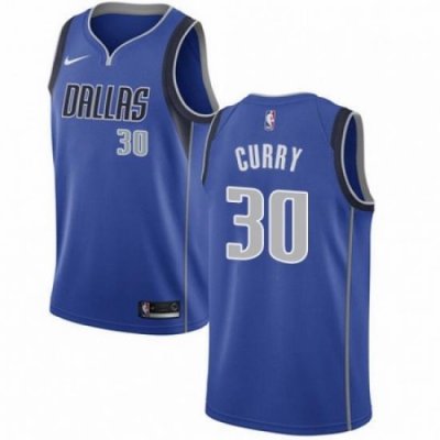 Mens Nike Dallas Mavericks 30 Seth Curry Swingman Royal Blue Road NBA Jersey Icon Edition