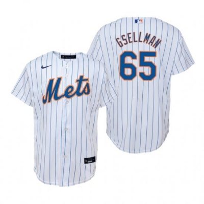 Mens Nike NeW York Mets 65 Robert Gsellman White Home Stitched Baseball Jersey