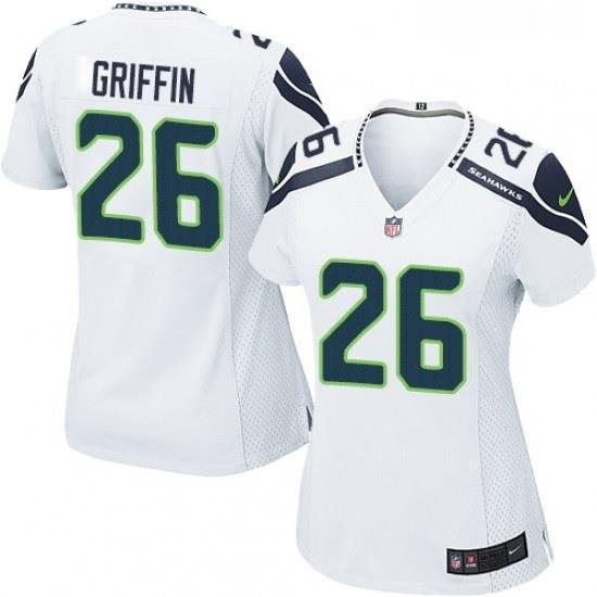 Womens Nike Seattle Seahawks 26 Shaquill Griffin Game White NFL Jersey