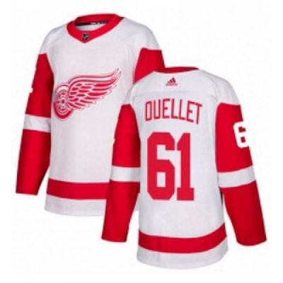 Womens Adidas Detroit Red Wings 61 Xavier Ouellet Authentic White Away NHL Jersey