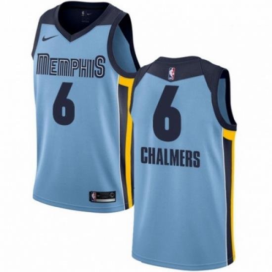 Mens Nike Memphis Grizzlies 6 Mario Chalmers Swingman Light Blue NBA Jersey Statement Edition