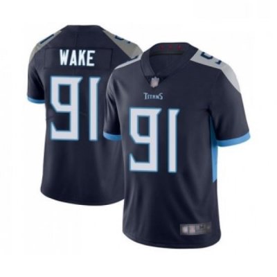 Mens Tennessee Titans 91 Cameron Wake Navy Blue Team Color Vapor Untouchable Limited Player Football Jersey