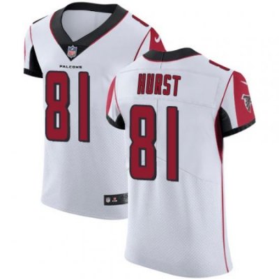 Nike Atlanta Falcons 81 Hayden Hurst White Men Stitched NFL New Elite Jersey