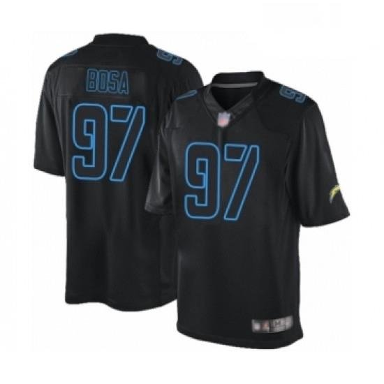 Men Los Angeles Chargers 97 Joey Bosa Limited Black Rush Impact Football Jersey