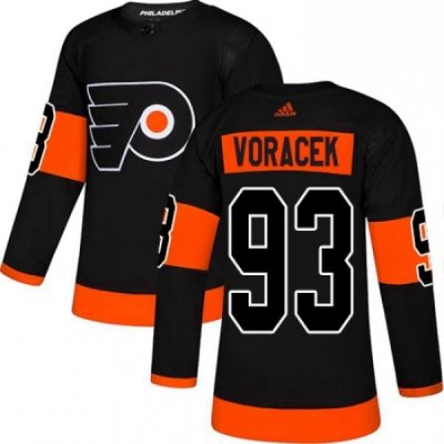 Mens Adidas Philadelphia Flyers 93 Jakub Voracek Premier Black Alternate NHL Jersey