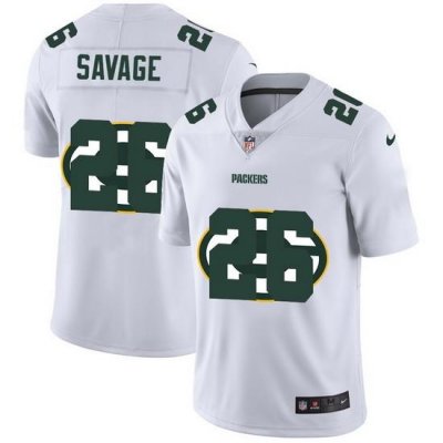 Green Bay Packers 26 Darnell Savage Jr  White Men Nike Team Logo Dual Overlap Limited NFL Jersey