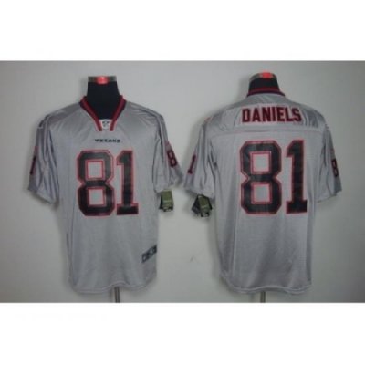 Nike Houston Texans 81 OWen Daniels Grey Elite Lights Out NFL Jerseys