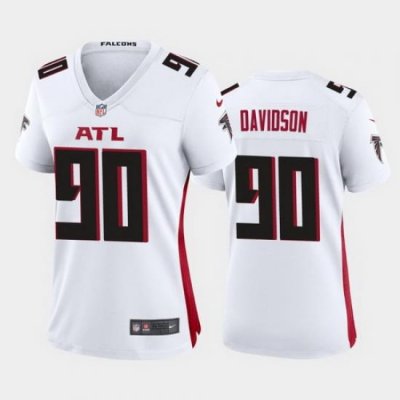 women marlon davidson atlanta falcons white game jersey